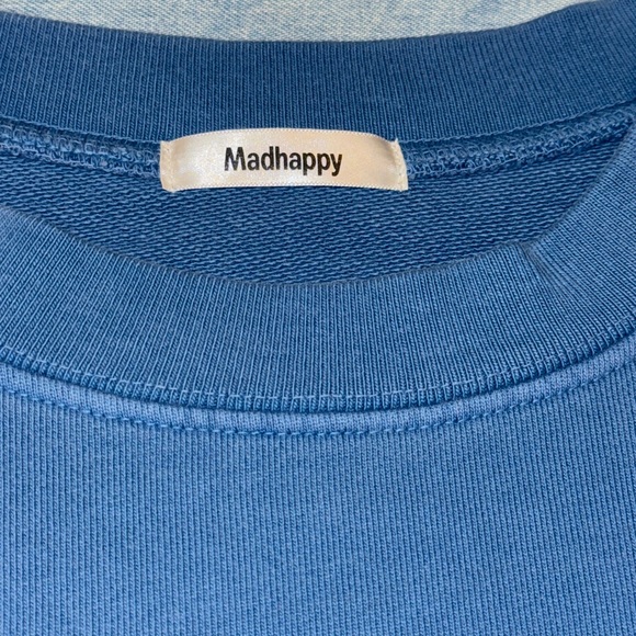 MadHappy Campus Essentials Cropped Blue Crewneck size XL - Picture 5 of 9